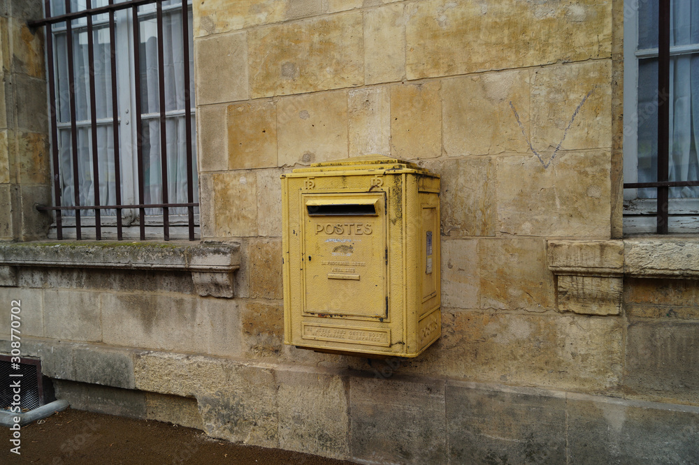 mailbox on wall in France mailbox on wall in France