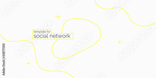 Trendy abstract background. Composition of amorphous forms and lines. Template for social networks.