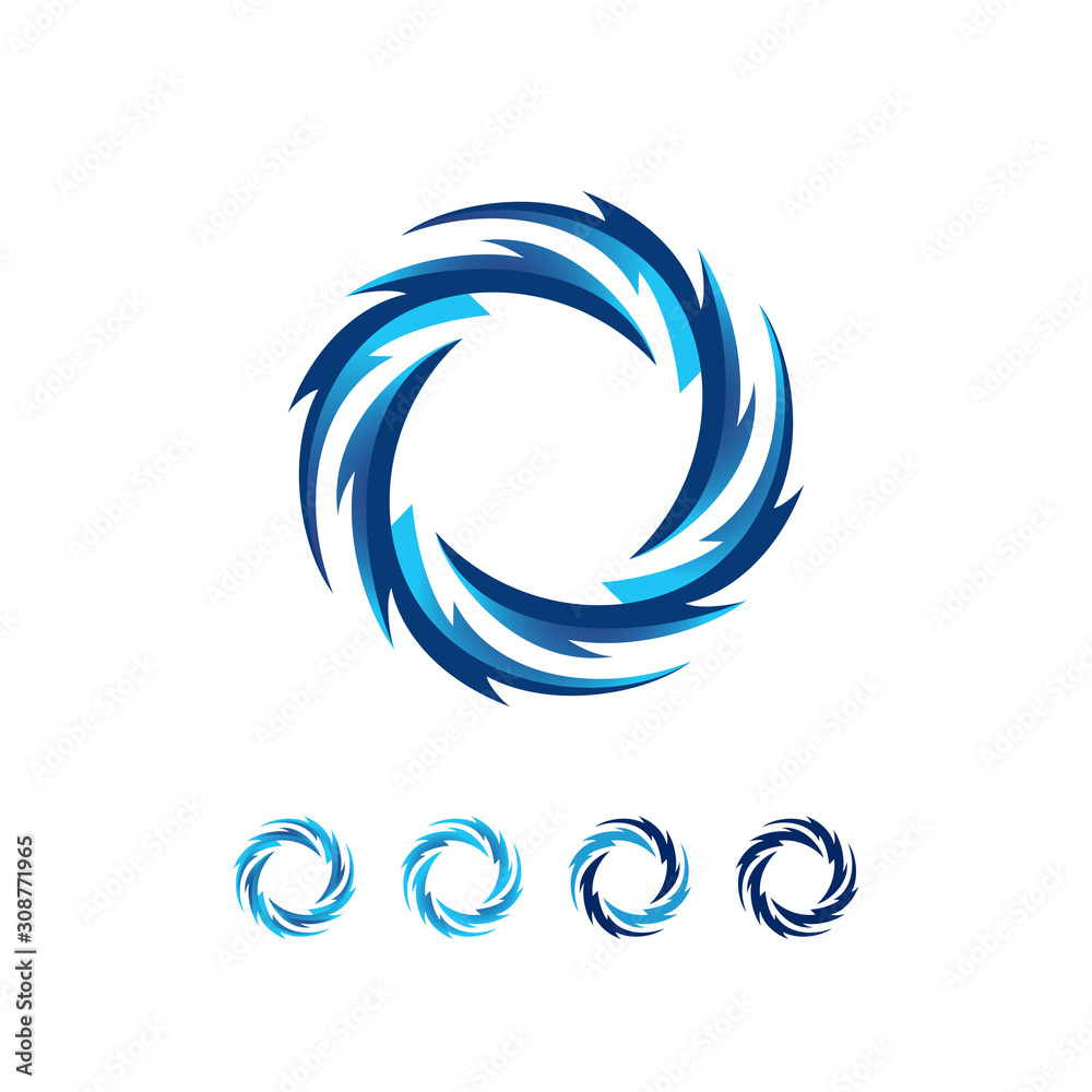 Blue Thunder bold logo Icon on the circular shape
