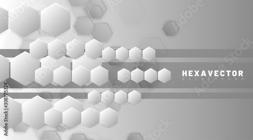 hexagon abstract vector background. design concept futuristic technology. Vector Illustration For Wallpaper, Banners, Backgrounds, Cards, Landing Pages, etc.