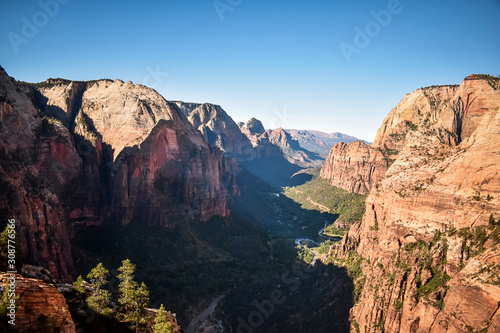view from angel s landing at zion