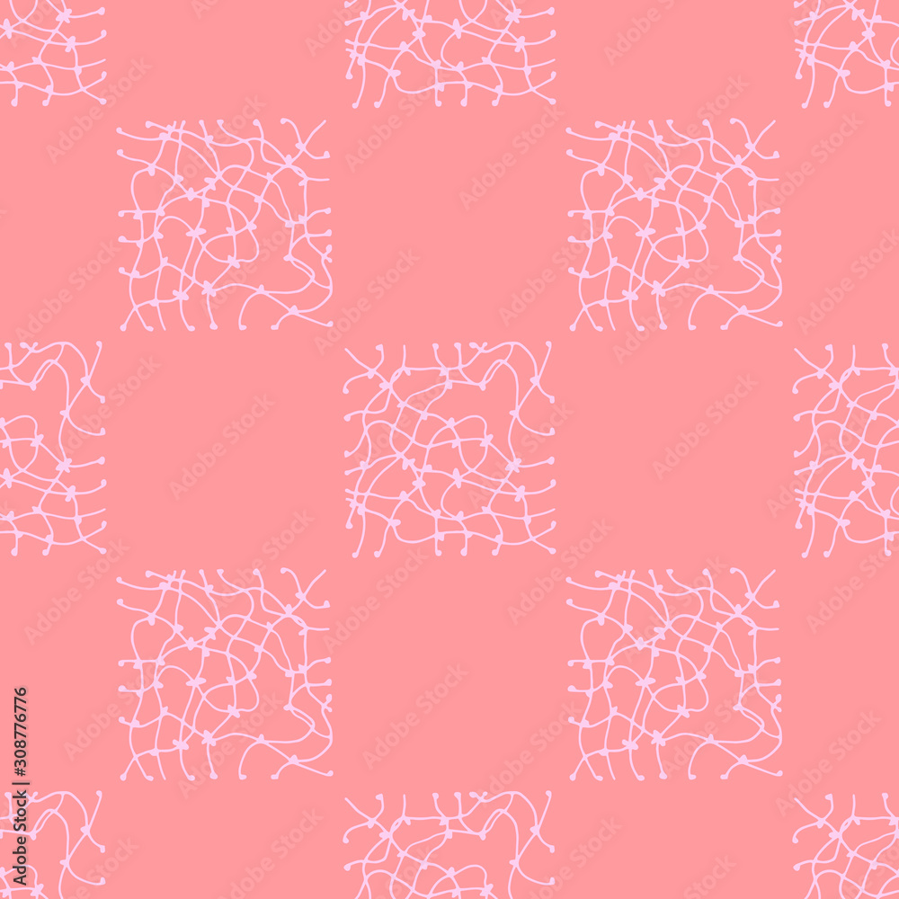 Hand drawn abstract seamless texture on a red pastel background. EPS 10 vector Hand drawn abstract seamless texture on a red pastel background. EPS 10 vector