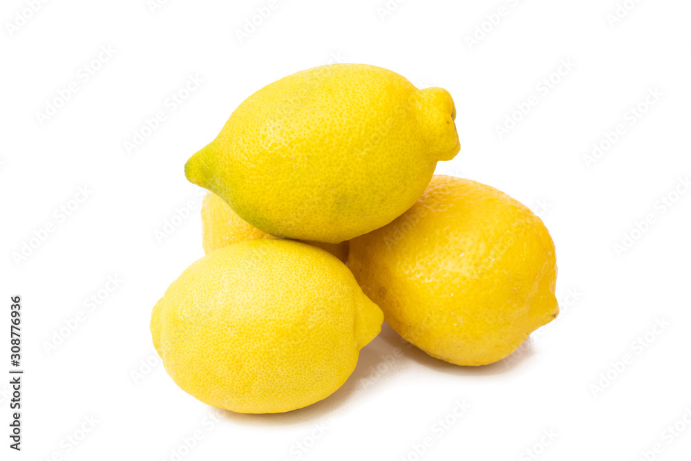 natural lemons on white background, fruit natural lemons on white background, fruit
