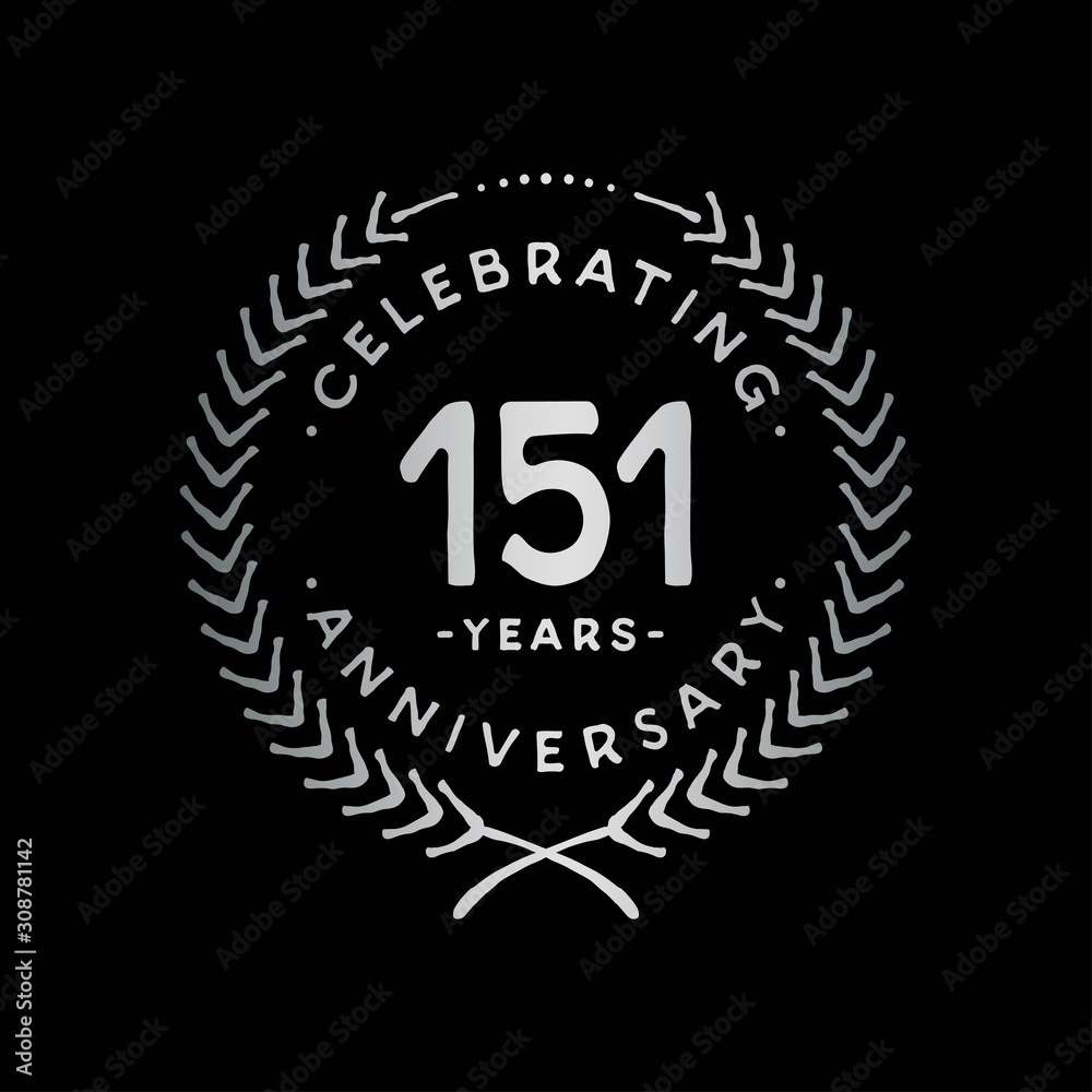 151 years design template. 151st vector and illustration.