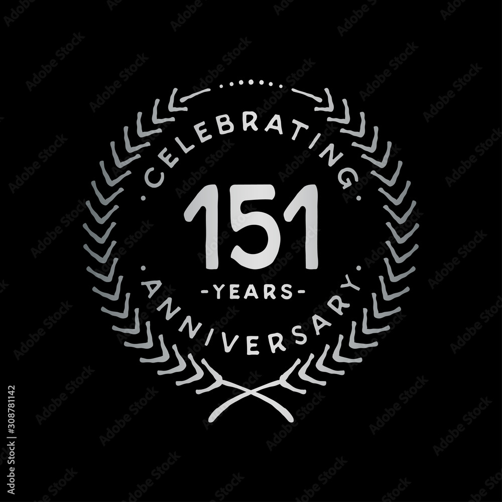 151 years design template. 151st vector and illustration. 151 years design template. 151st vector and illustration.
