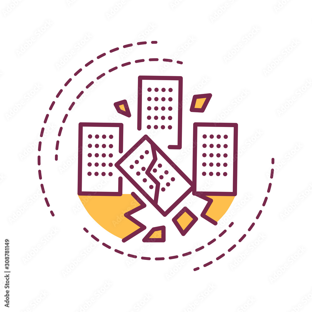 Landslide color line icon. Defined as the movement of a mass of rock, debris, or earth down a slope. Pictogram for web page, mobile app, promo. UI UX GUI design element. Editable stroke. Landslide color line icon. Defined as the movement of a mass of rock, debris, or earth down a slope. Pictogram for web page, mobile app, promo. UI UX GUI design element. Editable stroke.