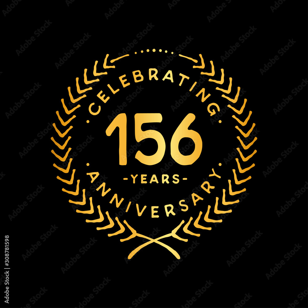 156 years design template. 156th vector and illustration. 156 years design template. 156th vector and illustration.