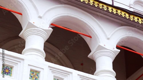 architectural details of the old stone building