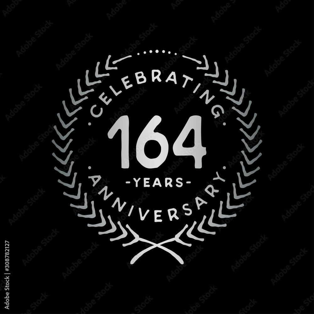 164 years design template. 164th vector and illustration.