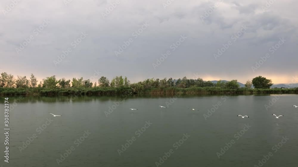 landscape with river and clouds landscape with river and clouds