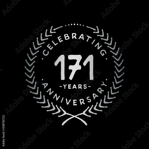 171 years design template. 171st vector and illustration.