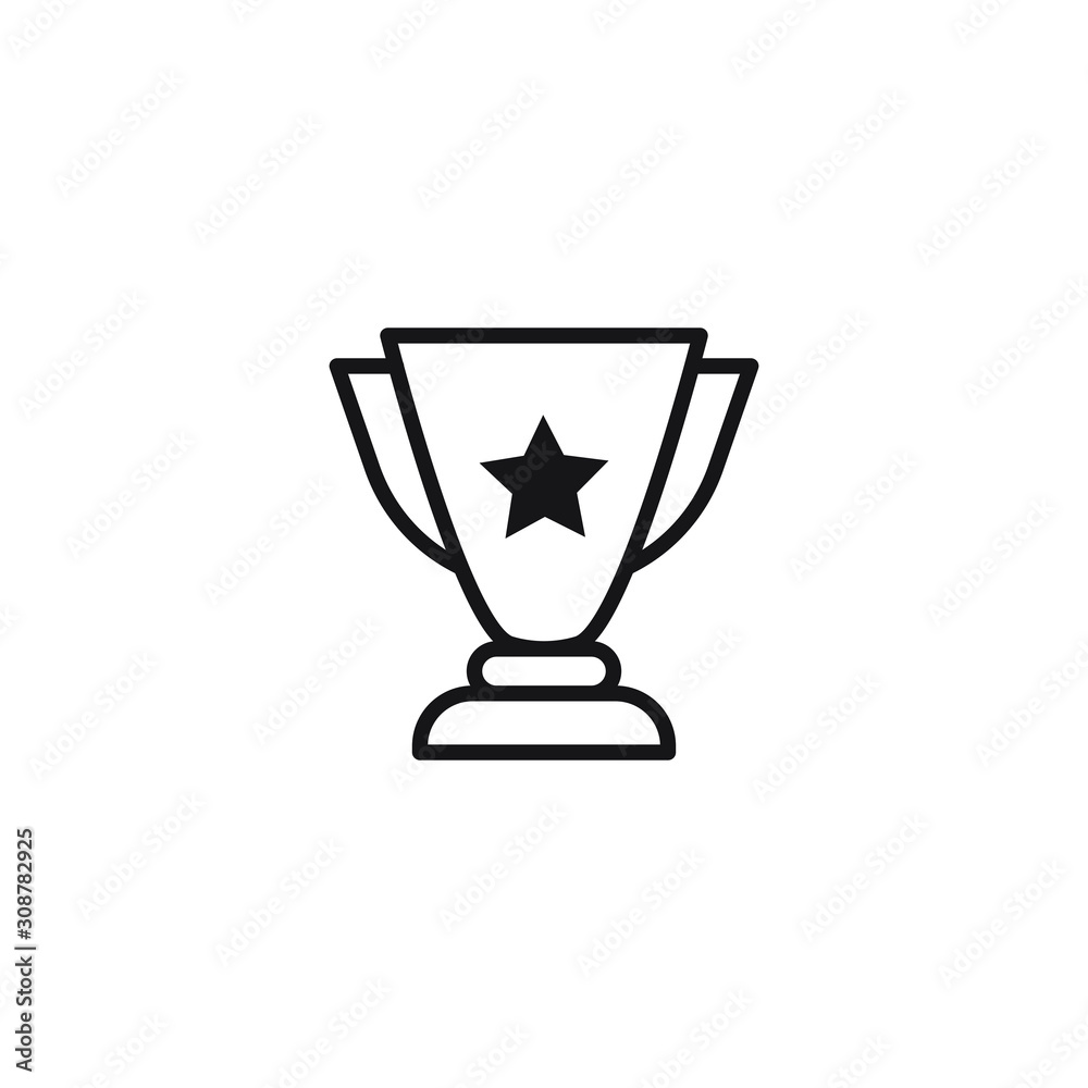 Cup trophy icon design isolated on white background. Vectorn illustration Cup trophy icon design isolated on white background. Vectorn illustration