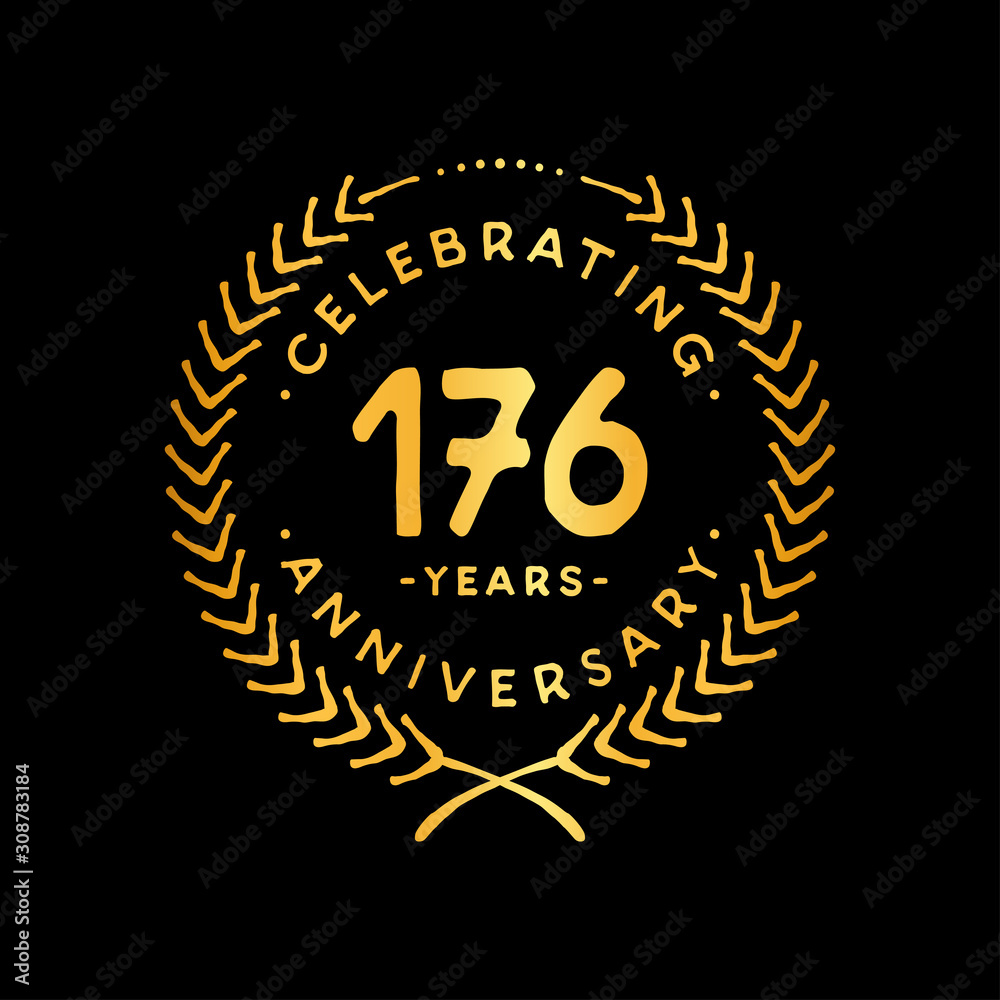 176 years design template. 176th vector and illustration. 176 years design template. 176th vector and illustration.