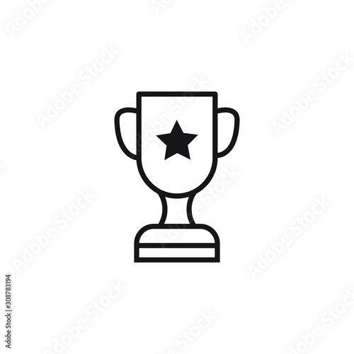 Cup trophy icon design isolated on white background. Vectorn illustration