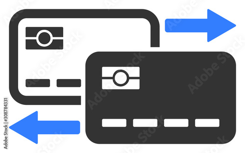 Free Download Card to card payment vector icon. Flat Card to card payment pictogram is isolated on a white background. - GFXLoad