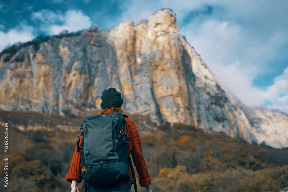hiker in mountains hiker in mountains