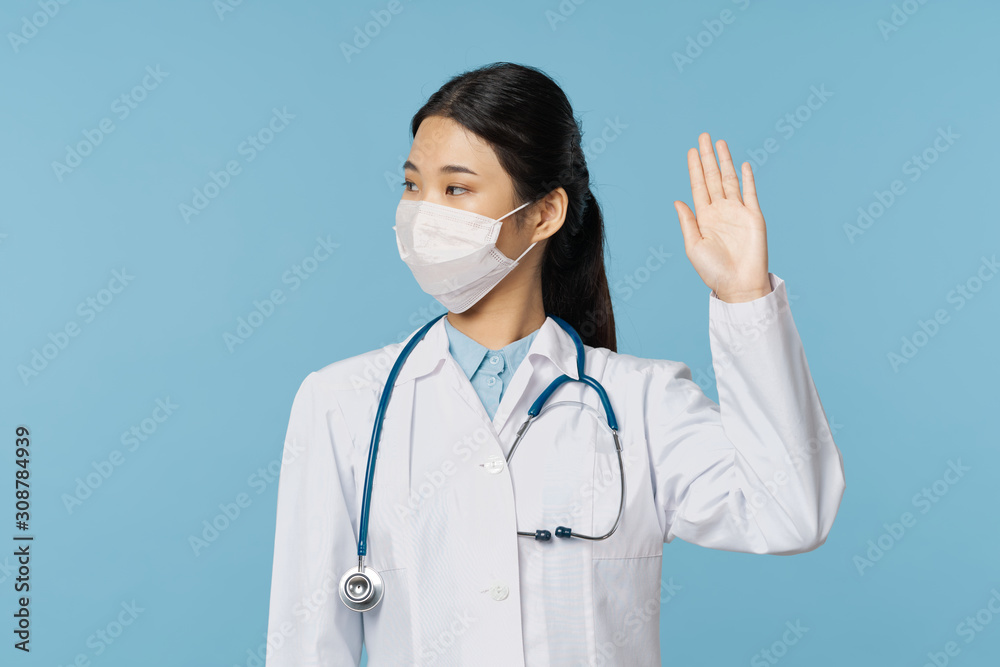 young doctor with stethoscope young doctor with stethoscope