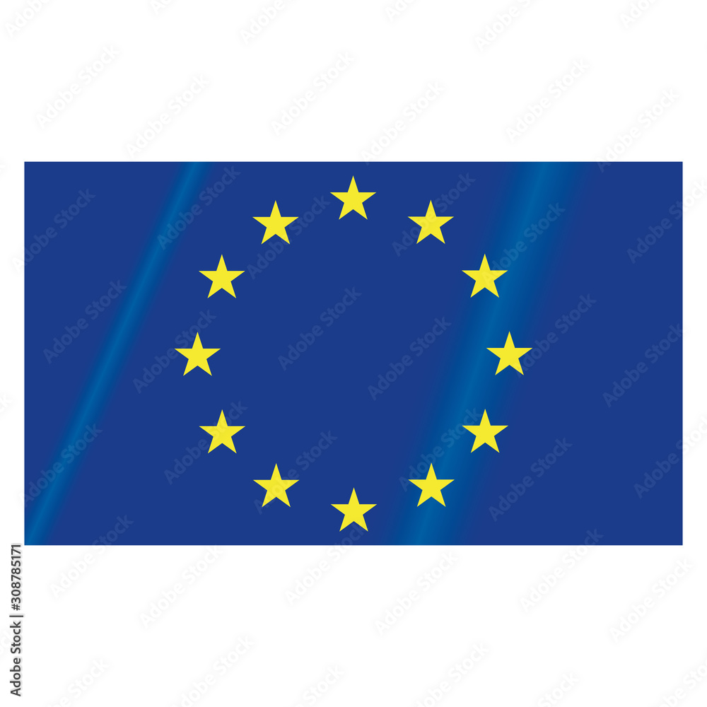 EU flag. Vector illustration of the flag of the European Union. EU flag. Vector illustration of the flag of the European Union.