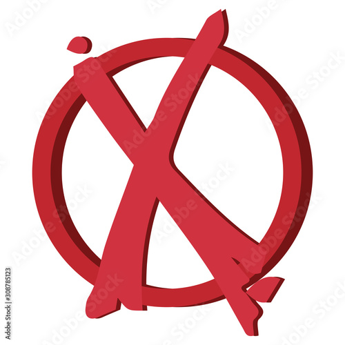 Symbol cross icon. Vector illustration of cross sign. Doodle cross hand drawn.