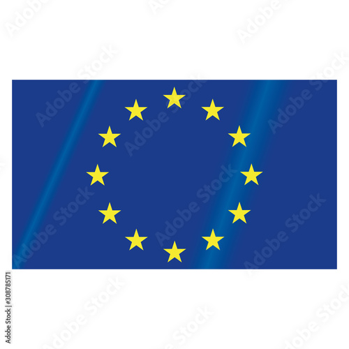 EU flag. Vector illustration of the flag of the European Union.