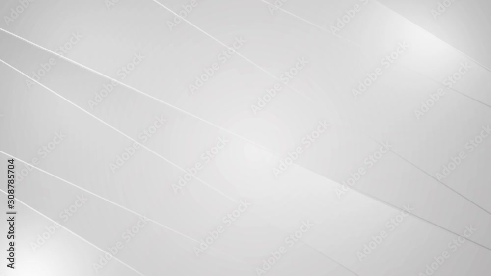 Light grey white looped gradient abstract background. Business animation for presentation, event, birthday party backdrop. Endless pure transition. Space for text. Random moving soft geometric lines 