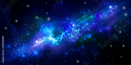 Abstract space background galaxy starfield