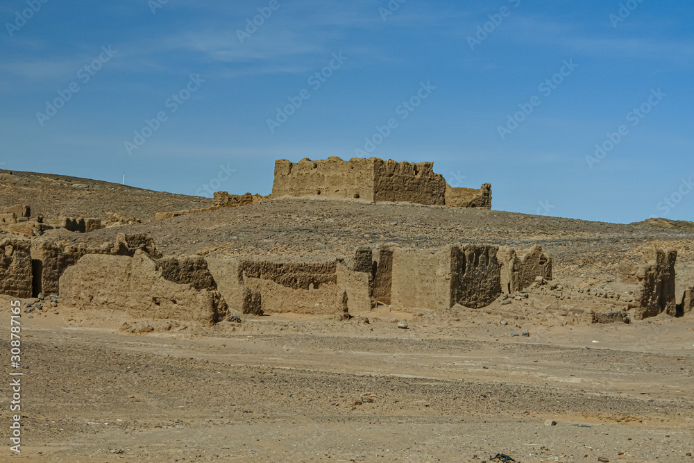 Little Kasbah in the desert of Morocco