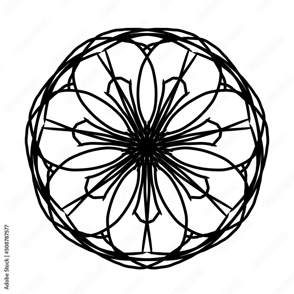 New ink Abstract circle pattern mandala flower floral petal stack. zentangl spirograph modern circular pattern geometric tribal lace motif black white. single art mehendi. Digital textile frame stamp New ink Abstract circle pattern mandala flower floral petal stack. zentangl spirograph modern circular pattern geometric tribal lace motif black white. single art mehendi. Digital textile frame stamp