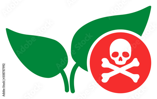 Herbicide vector icon. Flat Herbicide symbol is isolated on a white background.