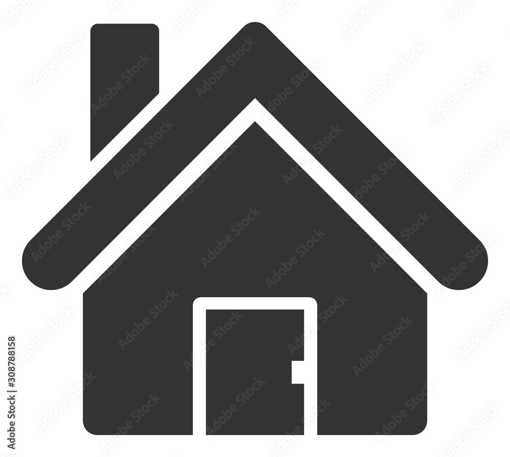 House vector icon. Flat House pictogram is isolated on a white background. House vector icon. Flat House pictogram is isolated on a white background.