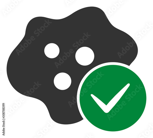 Infected vector icon. Flat Infected pictogram is isolated on a white background.