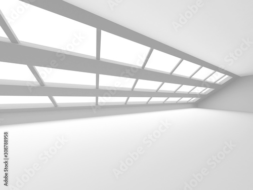 Futuristic White Architecture Design Background