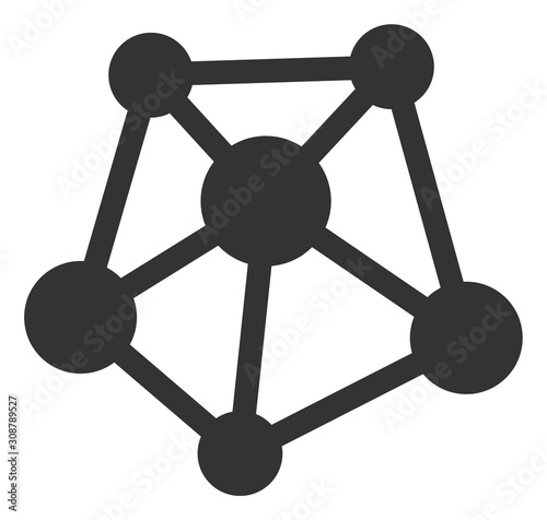 Network links vector icon. Flat Network links symbol is isolated on a white background.