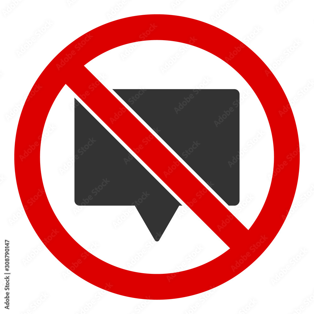 No banner vector icon. Flat No banner pictogram is isolated on a white background. No banner vector icon. Flat No banner pictogram is isolated on a white background.