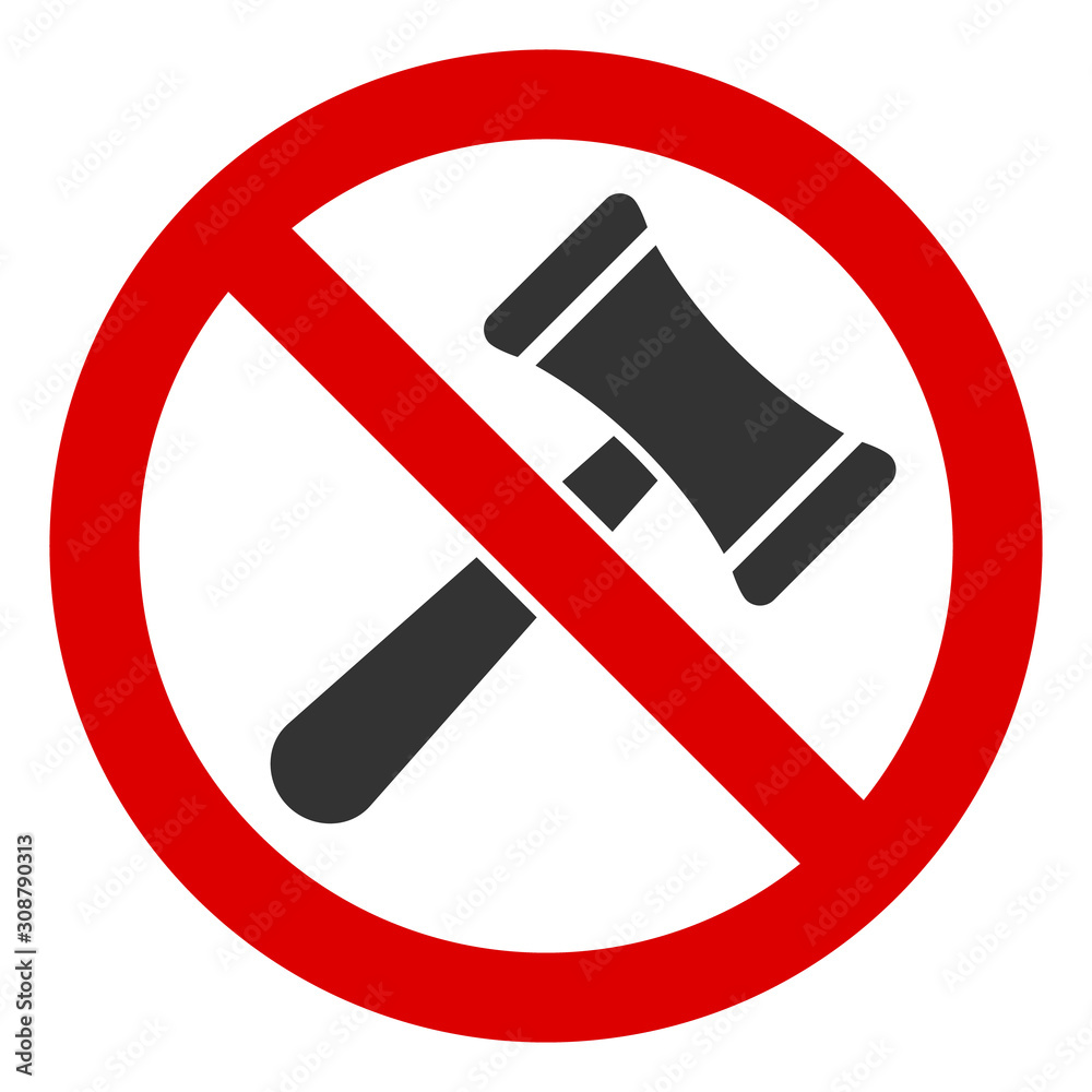 No bids vector icon. Flat No bids symbol is isolated on a white background. No bids vector icon. Flat No bids symbol is isolated on a white background.