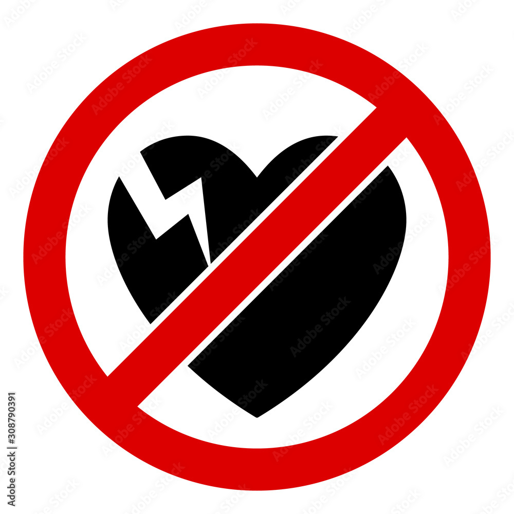No broken heart vector icon. Flat No broken heart symbol is isolated on a white background. No broken heart vector icon. Flat No broken heart symbol is isolated on a white background.