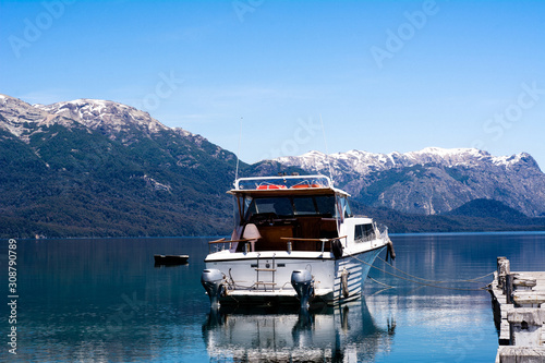 Mountains and Lake, summer landscape. photo