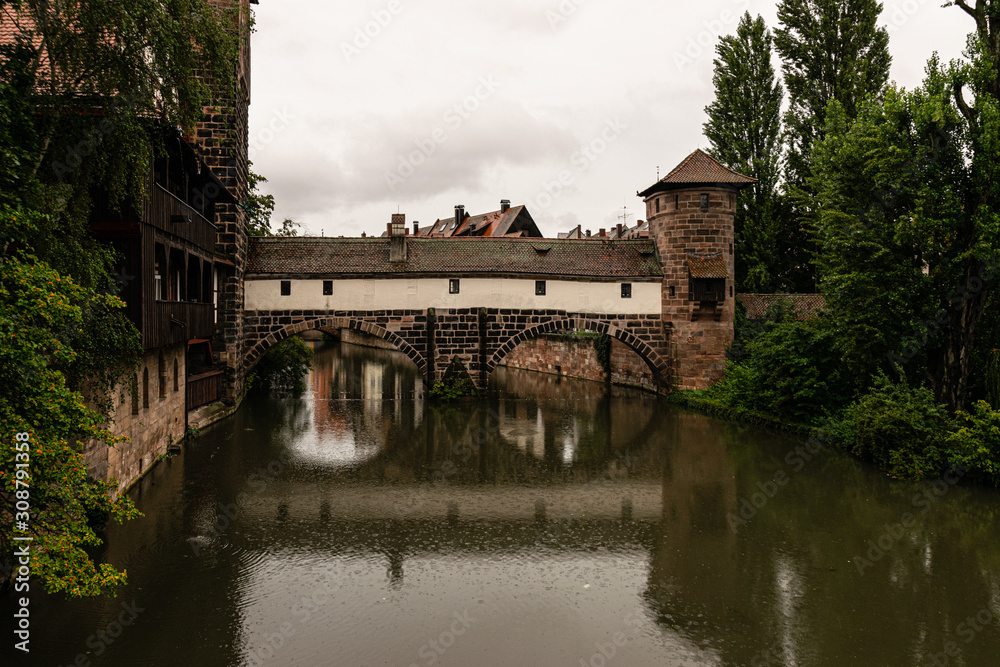 bridge over the Pegnitz River in Nuremberg