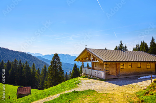 Fototapeta Naklejka Na Ścianę i Meble -  Beautiful mountain panorama from the Allgäu Alps, on the 