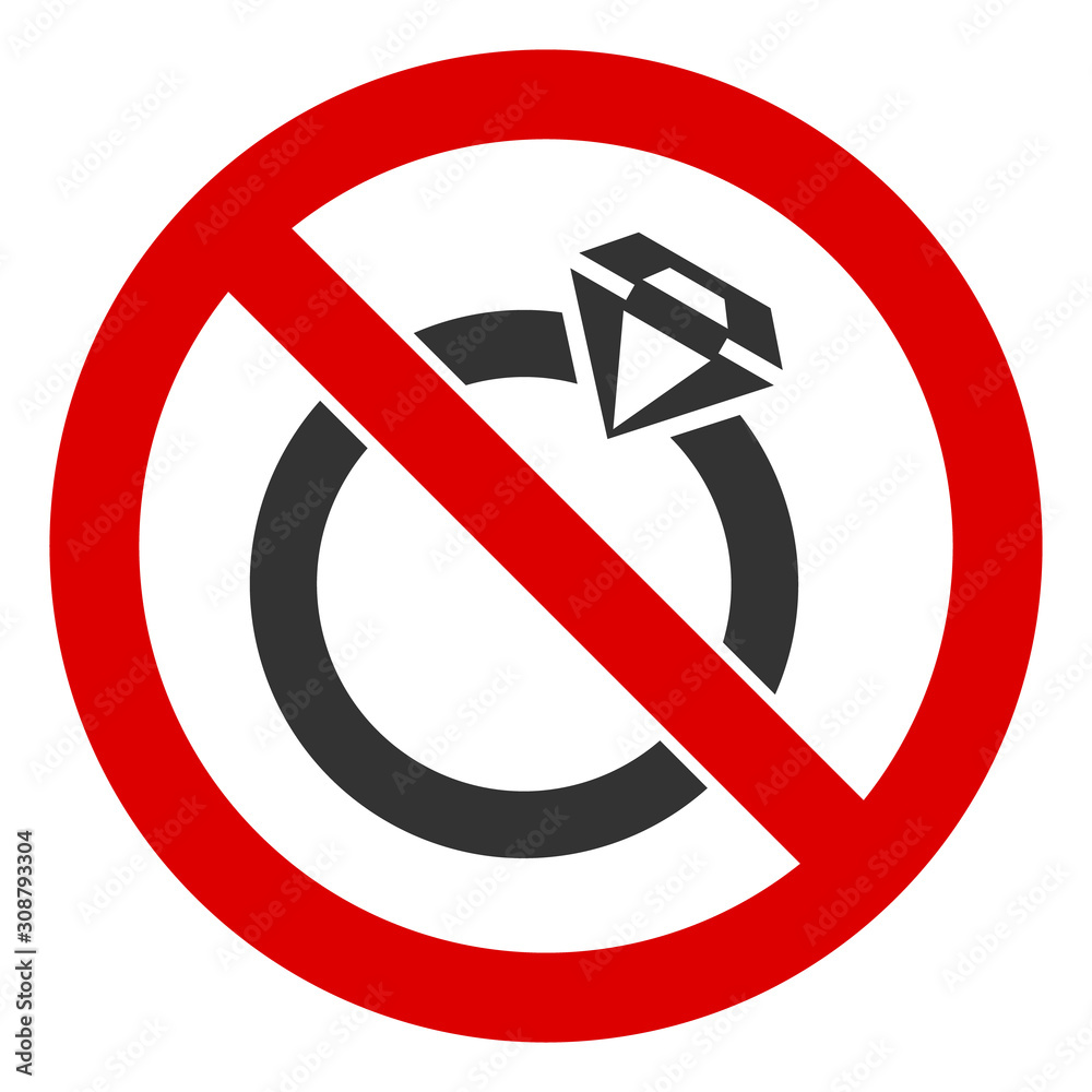 No jewelry vector icon. Flat No jewelry pictogram is isolated on a white background. No jewelry vector icon. Flat No jewelry pictogram is isolated on a white background.