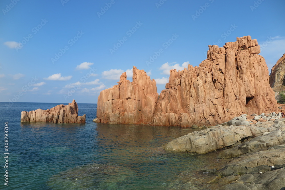 Die roten Porphyrfelsen von Arbatax, Sardinien