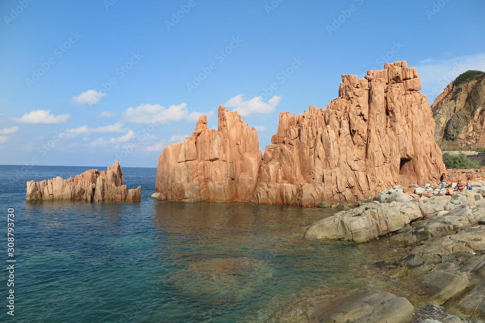 Die roten Porphyrfelsen von Arbatax, Sardinien