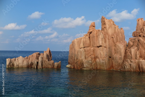 Die roten Porphyrfelsen von Arbatax, Sardinien photo