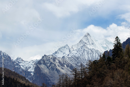 Wallpaper Mural Yading National park, Daocheng,China. Nature landscape. Mountain landscape, Snow mountain, lake in the summer morning. Torontodigital.ca