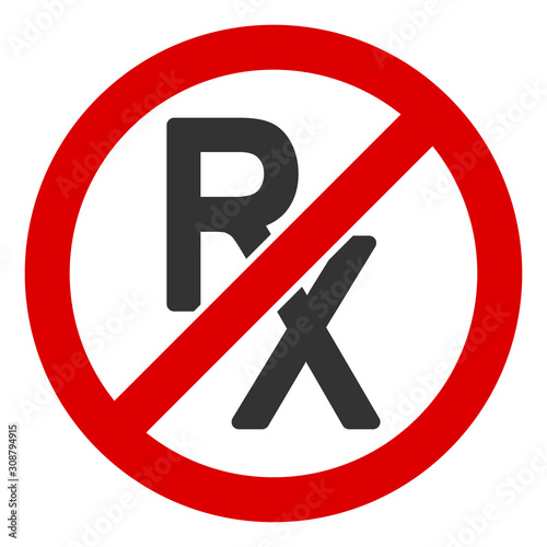 No receipt vector icon. Flat No receipt pictogram is isolated on a white background.