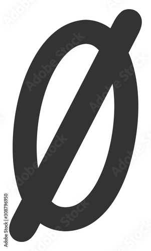 Nope vector icon. Flat Nope pictogram is isolated on a white background.