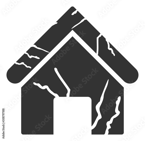 Old home vector icon. Flat Old home symbol is isolated on a white background.