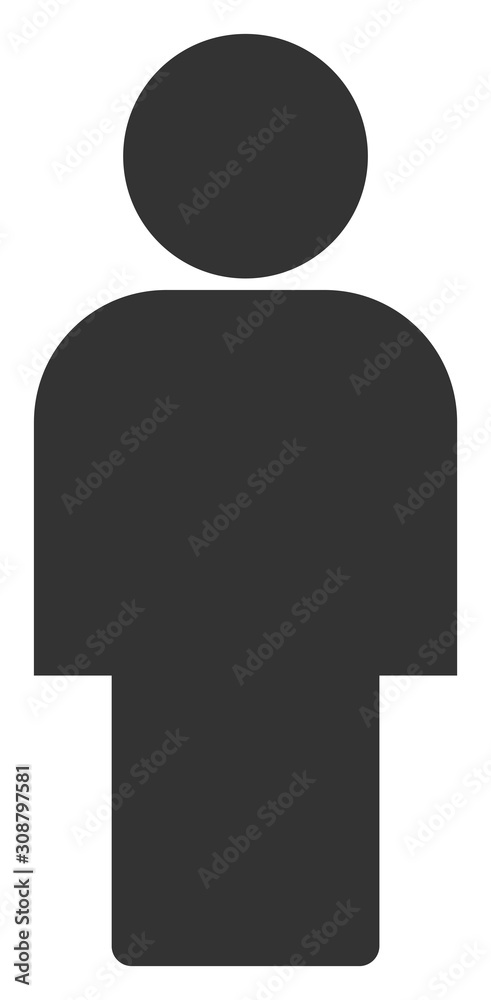 Person vector icon. Flat Person symbol is isolated on a white background.