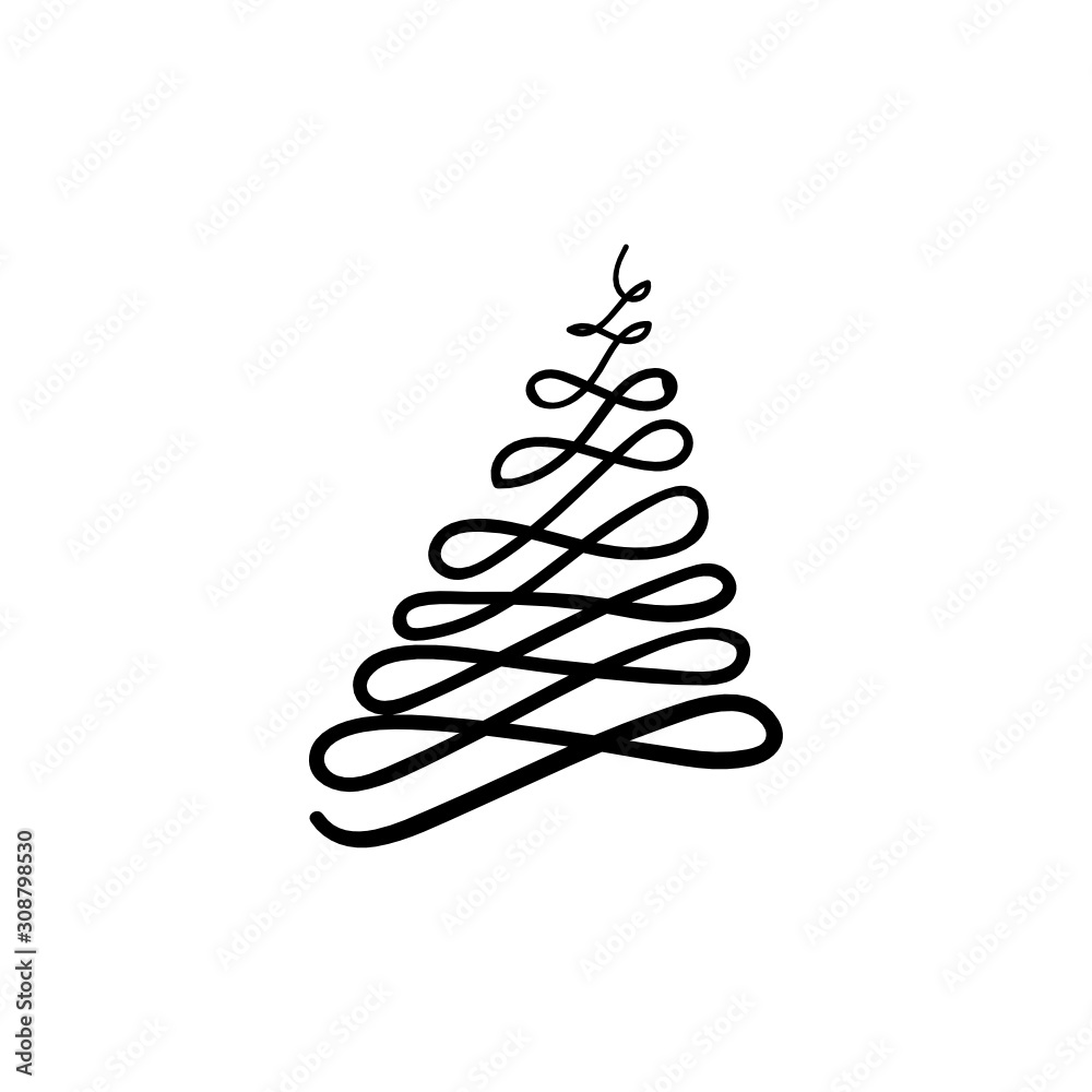Christmas tree doodle pine tree sketch tree drawing holiday decoration star ornament retro xmas Christmas tree doodle pine tree sketch tree drawing holiday decoration star ornament retro xmas