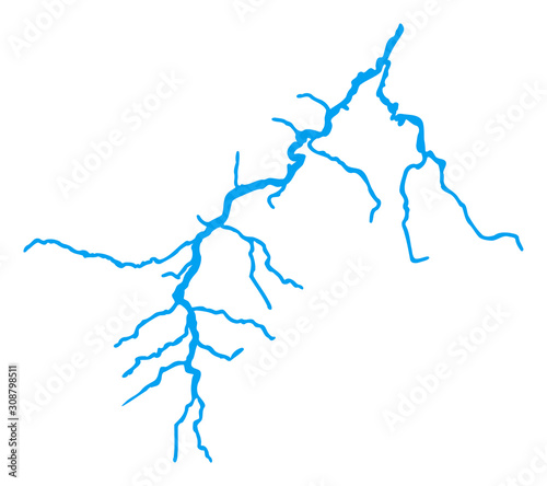 Quadro em tela River vector icon